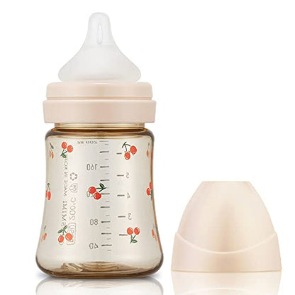 Grosmimi PPSU Baby Bottle, BPA Free (10oz Bear_Pure Gold)
