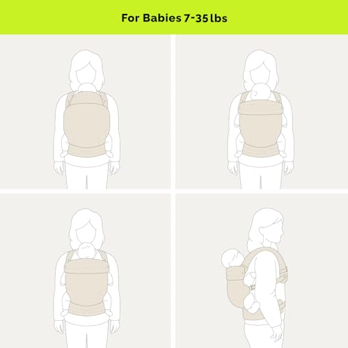 Baby Carrier for Newborns to Toddlers | Cozy Wrap with Lumbar Support | Soft Fabric, 7-35lbs Adjustable Fit | Brown Zebra Pattern