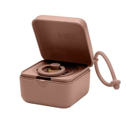 BIBS Pacifier Box with Loop for Storing & Carrying Soothers | 100% BPA Free Material | Designed & Made in Denmark | Vanilla