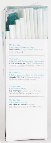 Munchkin® Sterilize™ Microwave Bottle Steam Sterilizer Bags, 30 Uses per Bag, 6 Pack