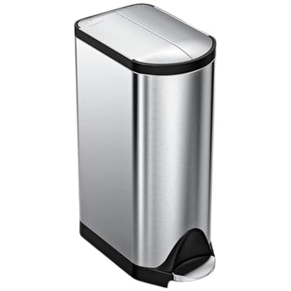 simplehuman Diaper Can with Odorsorb System (Odorsorb Pods and Odorsorb Liners), 18 Liter/ 4.8 Gallon, White Stainless Steel