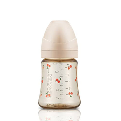 Grosmimi PPSU Baby Bottle, BPA Free (10oz Bear_Pure Gold)