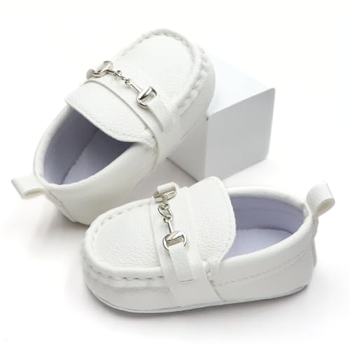 First Walking Shoes for Baby Boys Delightful Solid Color Slip-On Loafers, Lightweight, Non-Slip Flat