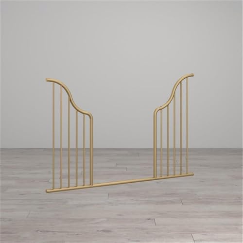 Little Seeds Piper Upholstered Metal Crib, Gold