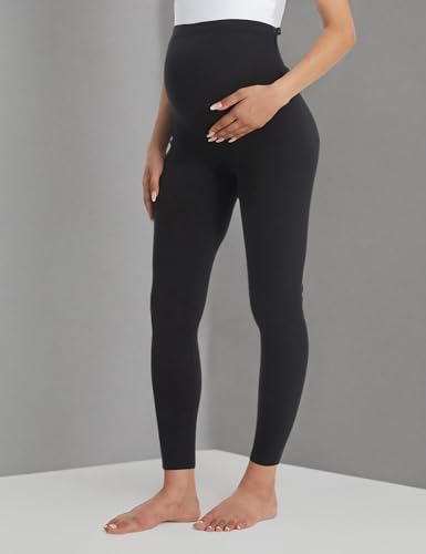 Buttergene Women's Maternity Leggings over the Belly Pregnancy Active Wear Workout Yoga Tights Pants
