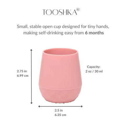 Tooshka® | Set of Four Tiny Cups | Baby-Led Weaning Essentials for Toddlers 6+ Months of Age | BPA, Lead, & Phthalate Free
