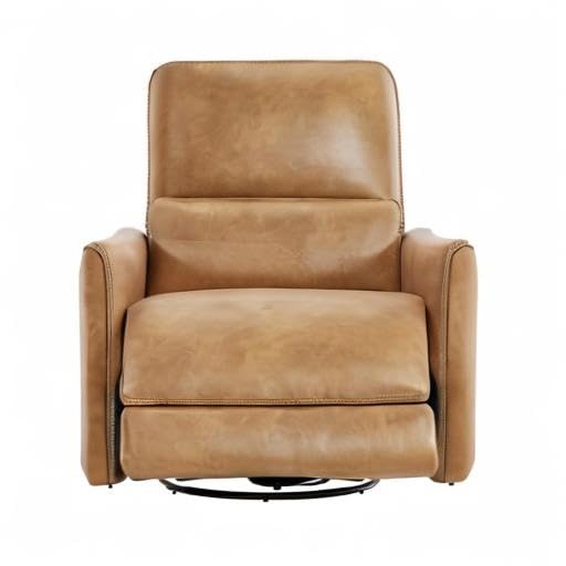 CHITA Power Recliner Chair Swivel Glider, FSC Certified Upholstered Living Room Nursery Reclining Sofa Chair with Lumbar Support, Linen