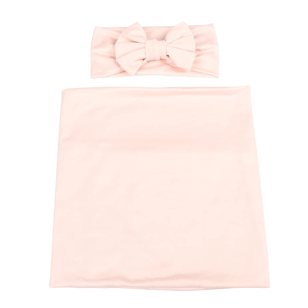Galabloomer Newborn Receiving Blanket Headband Set Baby Flower Swaddle (vintage flower)