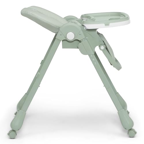 Delta Children Little Folks 2-in-1 SlimFold High Chair for Babies and Toddlers, Sage Green