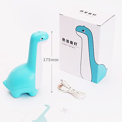 Cute Dinosaur Night Light, Brightness Adjustable Baby Bedside Night Lamp USB Recharging, Nursery Room Decor Kids Toddlers Night Light, Dinosaur Gifts for Birthday, Christmas, Green