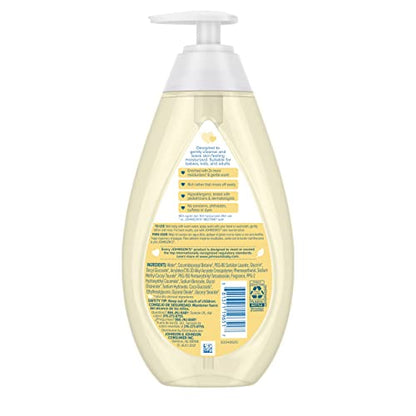Johnson's Skin Nourishing Moisture Baby Body Wash With Vanilla & Oat Scents, Hypoallergenic & Tear Free Baby Bath Wash, Paraben-, Dye-, Sulfate & Phthalate-Free, 20.3 fl. oz