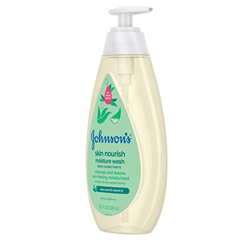 Johnson's Skin Nourishing Moisture Baby Body Wash With Vanilla & Oat Scents, Hypoallergenic & Tear Free Baby Bath Wash, Paraben-, Dye-, Sulfate & Phthalate-Free, 20.3 fl. oz