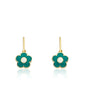 Little Miss Twin Stars Girls Earrings - 14k Gold Plated Flower Leverback Earring - Hypoallergenic and Nickel Free For Sensitive Ear