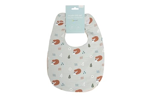 Pearhead Silicone Bib Set of 2, You're a Peach & Light Yellow Waterproof Bibs with Food Catcher, Adjustable Fit, Dishwasher Safe, Unisex Toddler Bib Set
