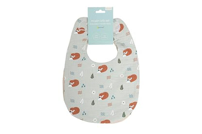 Pearhead Silicone Bib Set of 2, You're a Peach & Light Yellow Waterproof Bibs with Food Catcher, Adjustable Fit, Dishwasher Safe, Unisex Toddler Bib Set