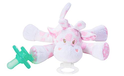 Nookums Paci-Plushies Buddies - Alligator Pacifier Holder - Adapts to Name Brand Pacifiers, Suitable for All Ages, Plush Toy Includes Detachable Pacifier