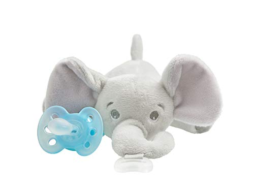 Philips AVENT Soothie Snuggle Pacifier Holder with Detachable Pacifier, 0m+, Giraffe, SCF347/01-1 Count (Pack of 1)