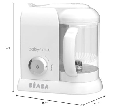 BEABA Babycook Solo 4 in 1 Baby Food Maker, Puree Steamer and Blender for Purees, Grinder with Auto Steam Cooking, Lrg Capacity 4.5 Cups 27 Servings in 20 Mins, Rose Gold