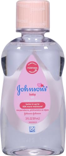 Johnson's Baby Oil, Pure Mineral Oil to help Prevent Moisture Loss for baby, Kids & Adults, Gentle & Soothing Baby Massage Oil for Dry Skin Relief, Original Scent, 14 fl. oz(Pack of 6)