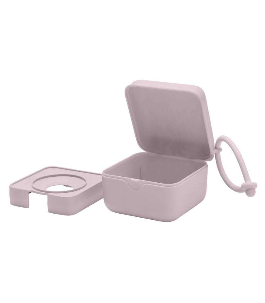 BIBS Pacifier Box with Loop for Storing & Carrying Soothers | 100% BPA Free Material | Designed & Made in Denmark | Vanilla
