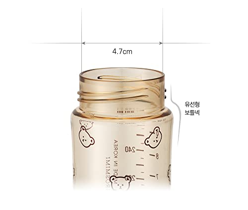 Grosmimi PPSU Baby Bottle, BPA Free (10oz Bear_Pure Gold)