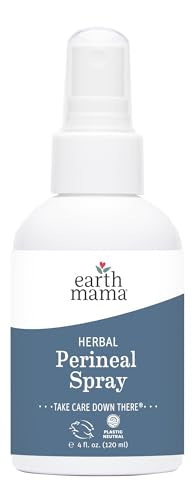 Earth Mama Herbal Perineal Spray | Safe for Pregnancy and Postpartum Recovery, Witch Hazel Natural Cooling Spray For After Birth Feminine Care Essentials, No Benzocaine or Butane, 4-Fluid Ounce