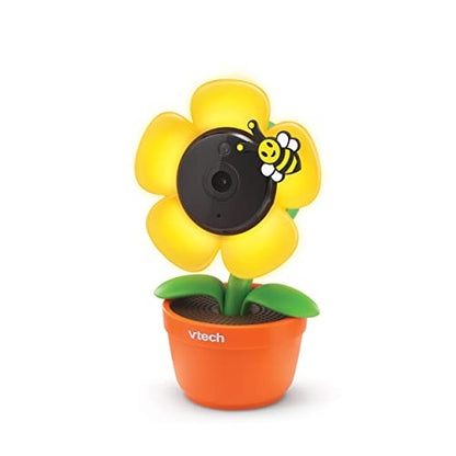 VTech RM9751 Yellow Daisy Smart Wi-Fi Baby Camera, iOS & Android Enabled, 1080p Full HD, Privacy Mode Cover, Night Light, Soothing Sounds & Lullabies, Two-way Intercom,Temperature Sensor, Night Vision