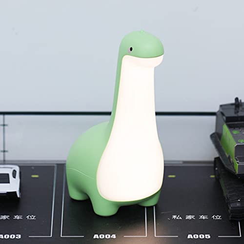 Cute Dinosaur Night Light, Brightness Adjustable Baby Bedside Night Lamp USB Recharging, Nursery Room Decor Kids Toddlers Night Light, Dinosaur Gifts for Birthday, Christmas, Green