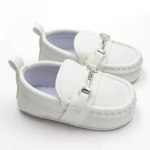 First Walking Shoes for Baby Boys Delightful Solid Color Slip-On Loafers, Lightweight, Non-Slip Flat