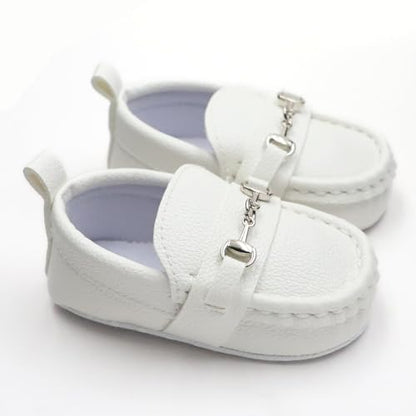 First Walking Shoes for Baby Boys Delightful Solid Color Slip-On Loafers, Lightweight, Non-Slip Flat