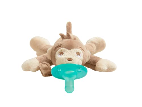 Philips AVENT Soothie Snuggle Pacifier Holder with Detachable Pacifier, 0m+, Giraffe, SCF347/01-1 Count (Pack of 1)