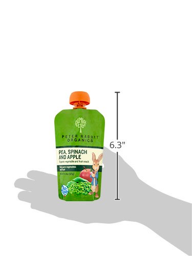 Peter Rabbit Organics Fruit Vegetable, Squeezable Pouches, 4 Ounce (Pack of 18)
