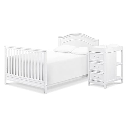 DaVinci Charlie 4-in-1 Convertible Mini Crib and Changer Combo in White, Greenguard Gold Certified