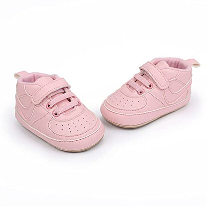 Clowora Unsex Baby Shoes Boys Girls Infant Sneakers Non-Slip Soft Rubber Sole Toddler Crib First Walker Lightweight Shoes