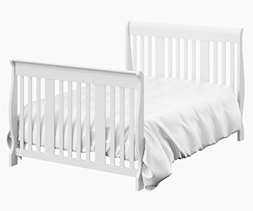 Storkcraft Portofino 5-in-1 Convertible Crib and Changer (Espresso) – Crib and Changing -Table Combo with 3 Drawers, Includes Baby Changing Pad, Converts to Full-Size Bed