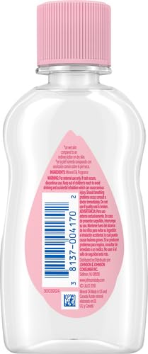 Johnson's Baby Oil, Pure Mineral Oil to help Prevent Moisture Loss for baby, Kids & Adults, Gentle & Soothing Baby Massage Oil for Dry Skin Relief, Original Scent, 14 fl. oz(Pack of 6)