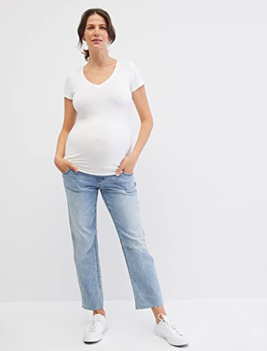 Motherhood Maternity Women's Stretch Secret Fit Over The Belly Straight Leg Pregnancy Jeans