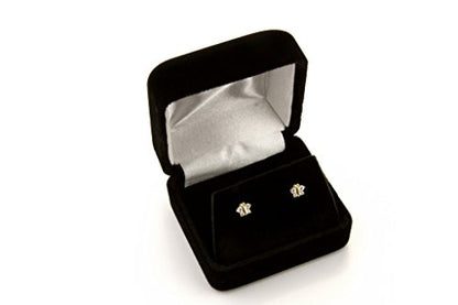 14k REAL Yellow Gold Butterfly Stud Earrings with Screw Back- 12 Different Color Available