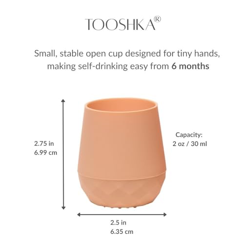 Tooshka® | Set of Four Tiny Cups | Baby-Led Weaning Essentials for Toddlers 6+ Months of Age | BPA, Lead, & Phthalate Free