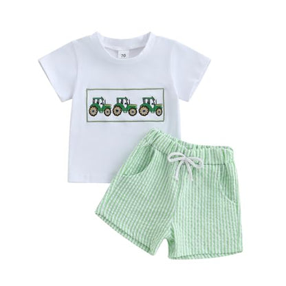 Toddler Baby Boy Baseball Outfit Short Sleeve T-shirt and Drawstring Shorts 2 Piece Baseball Clothing Sets