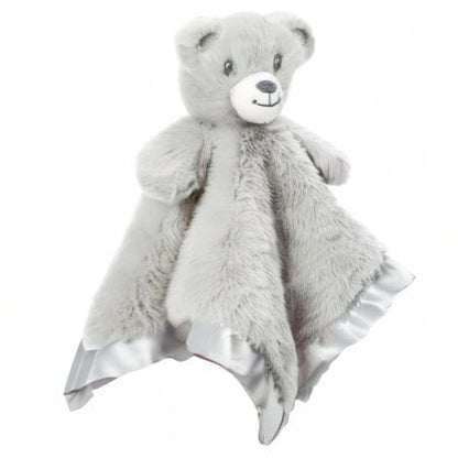 Bear Security Blanket Soft Baby Lovey Fluffy Blanket Unisex Lovie Snuggle Toy Baby Bear Stuffed Gift for Newborn, Boys and Girls, 13.5 Inch