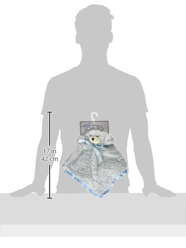 Stephan Baby Plush Cuddle Bud Security Blankie, Blue Bear, 18 x 18-Inch