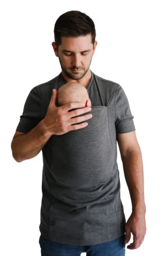 Lalabu The Dad Shirt | Hands-Free Baby Carrier for Dad with Kangaroo Pouch | Engineered for Bonding, Safety, & Comfort for Newborns Up to 15 Lbs. | CPSC Approved