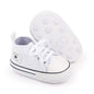 Unisex Baby Girls Boys Canvas High-top Shoes, Newborn Infant Anti-Slip Soft Sole Frist Walking Breathable Sneakers