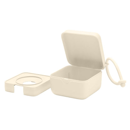 BIBS Pacifier Box with Loop for Storing & Carrying Soothers | 100% BPA Free Material | Designed & Made in Denmark | Vanilla