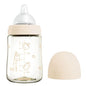 PPSU All in One Baby Bottle, PPSU Baby Bottle for Breastfeeding Babies, Anti-Colic Wide-Neck Non-Tip Stable Base, Easy to Clean Natural Baby Bottle 200ml, 6.76oz, Nipple S Level(0~3M) (Beige)