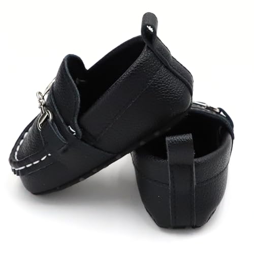 First Walking Shoes for Baby Boys Delightful Solid Color Slip-On Loafers, Lightweight, Non-Slip Flat
