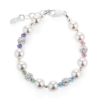 Cherished Moments Children's 14K Gold-plated or Sterling Silver Bracelet with Stardust Beads and Austrian Crystals for Babies, Infants, Toddlers, and Girls Jewelry Gifts
