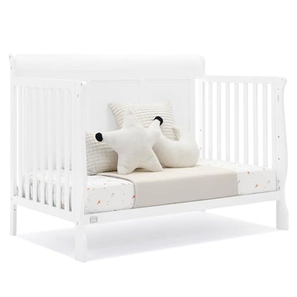 Delta Children Simmons Kids Carter 6-in-1 Convertible Crib - Greenguard Gold Certified, Black Ebony