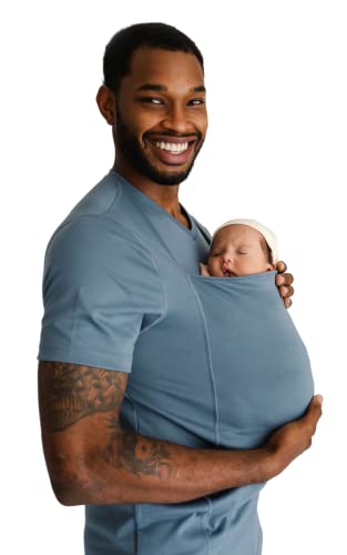 Lalabu The Dad Shirt | Hands-Free Baby Carrier for Dad with Kangaroo Pouch | Engineered for Bonding, Safety, & Comfort for Newborns Up to 15 Lbs. | CPSC Approved